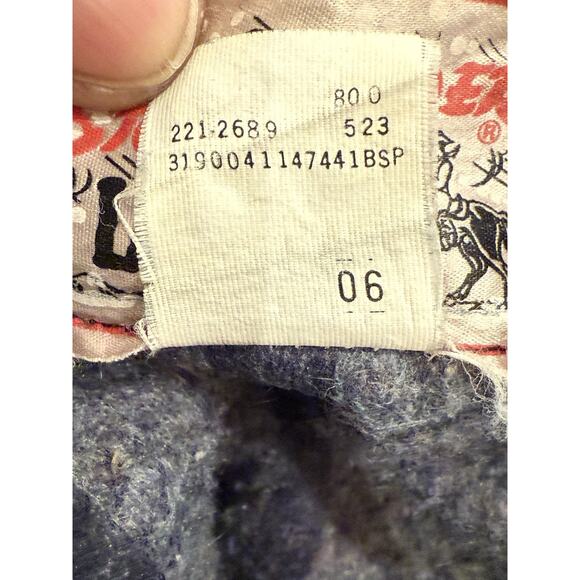 Vintage 70s 80s Lee Storm Rider Jacket Denim Corduroy Blanket Lining Union 42 R - Picture 4 of 9